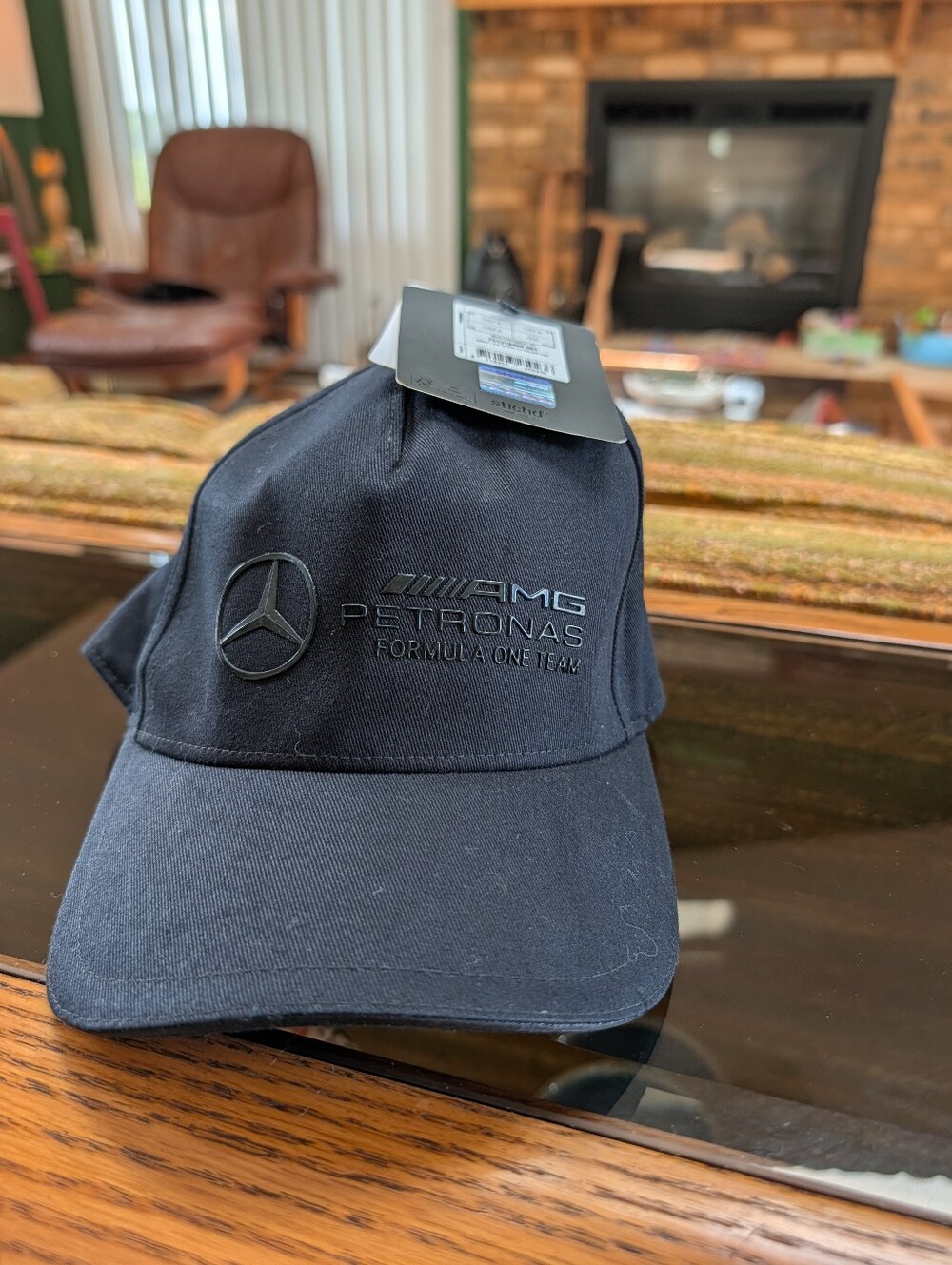 NWT AMG Mercedes Petronas Formula One Racing Team Stealth Black Snapback Hat